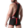 LEADER Body Singlet BRUT Noir-Rouge
